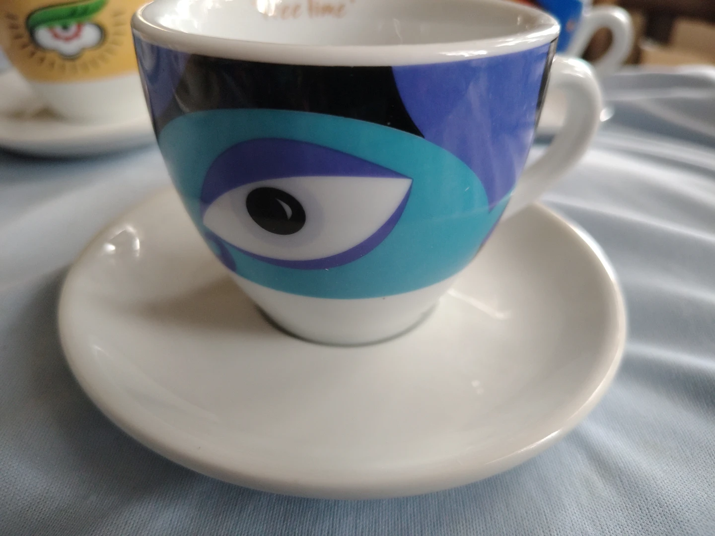 Set of 6 Espresso Cups and Saucers with Artistic Designs - photo 2