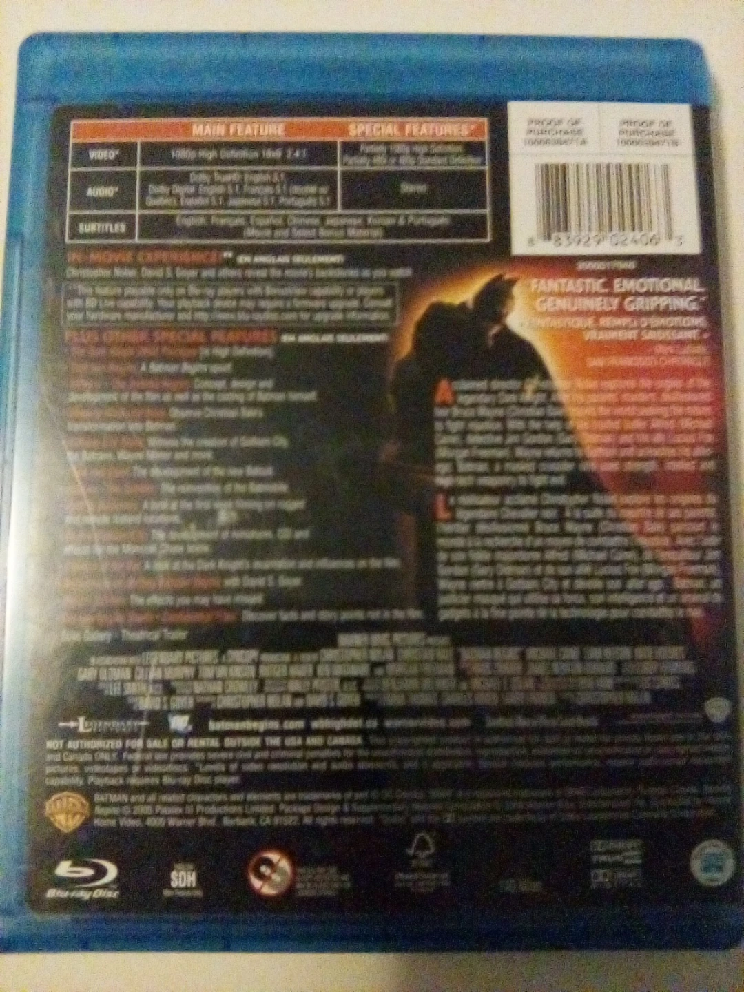 Batman Begins Blu-ray - photo 2