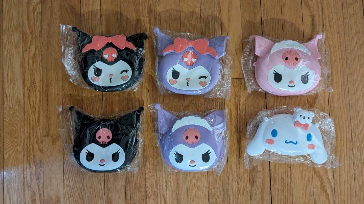 Sanrio Kuromi Plush Coin Purse with Strap