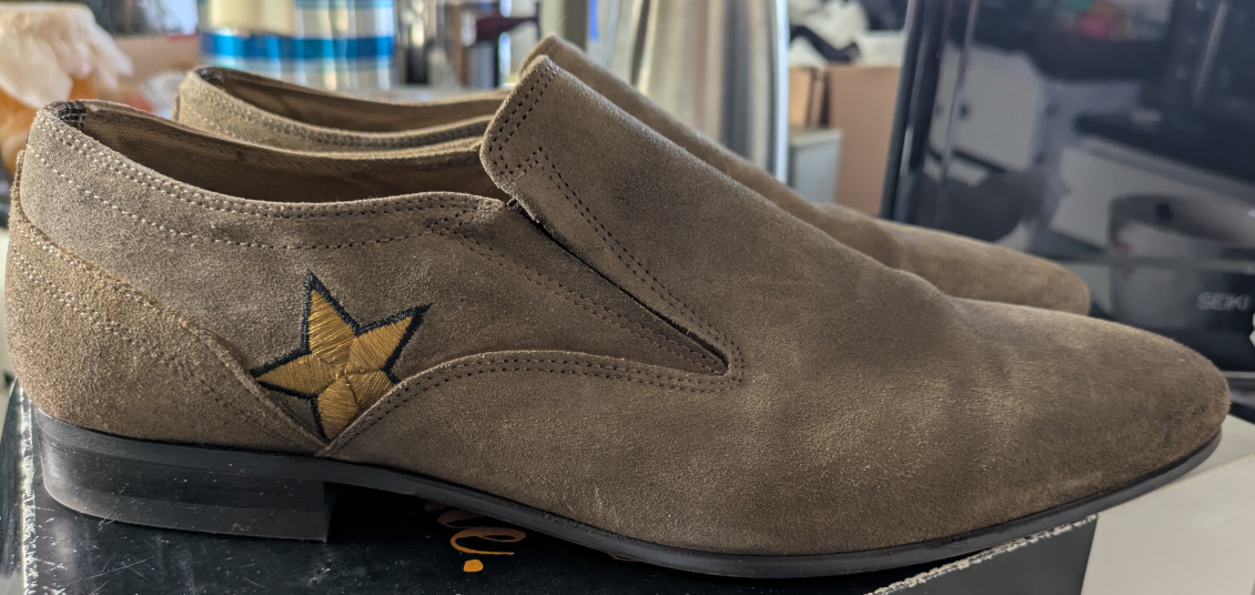 🏆BRAND NEW GENUINE SUEDE men's designer shoes sz: 9