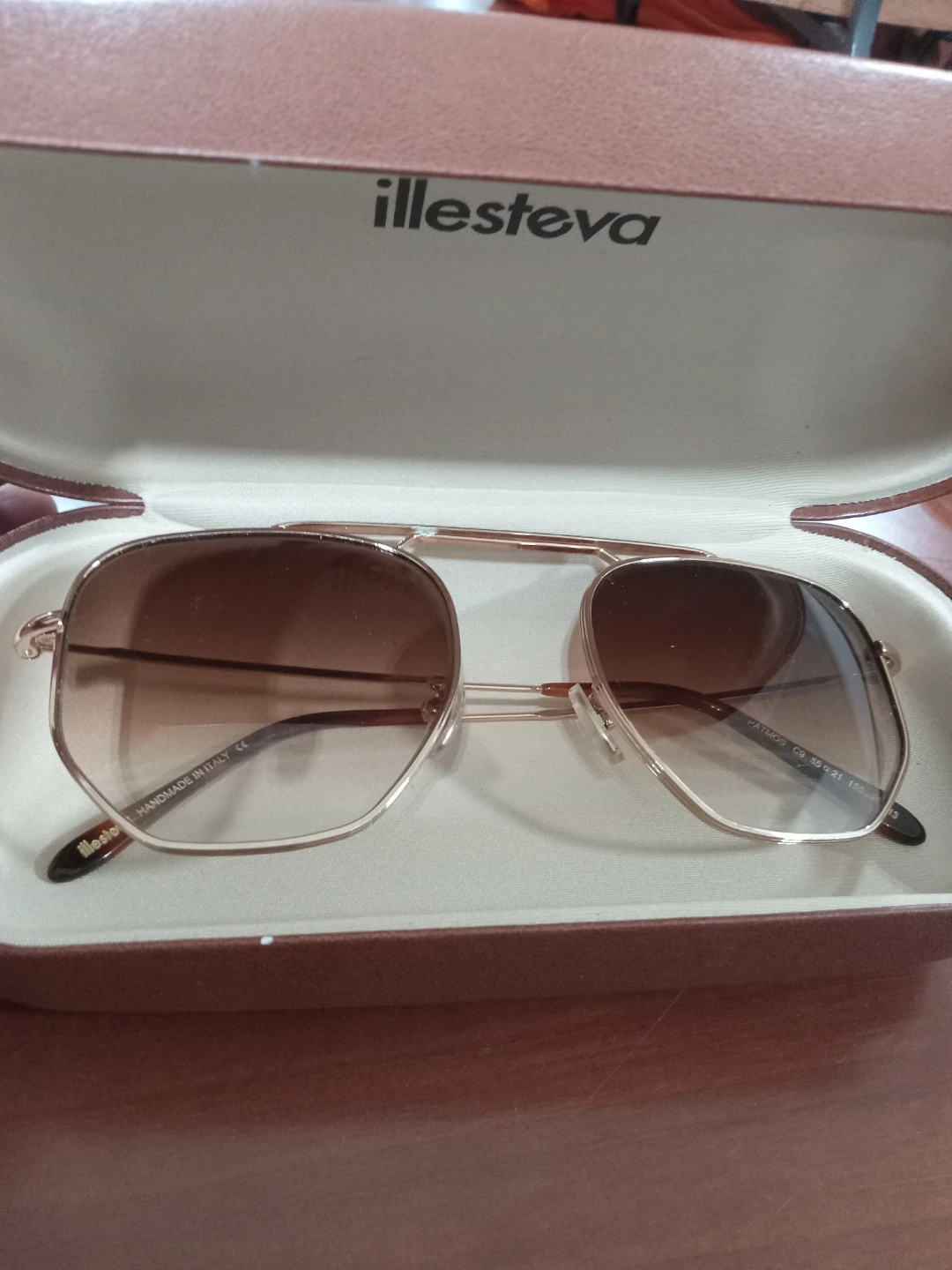 Illesteva Aviator Sunglasses - Gold Frame, Brown Gradient Lenses - photo 5
