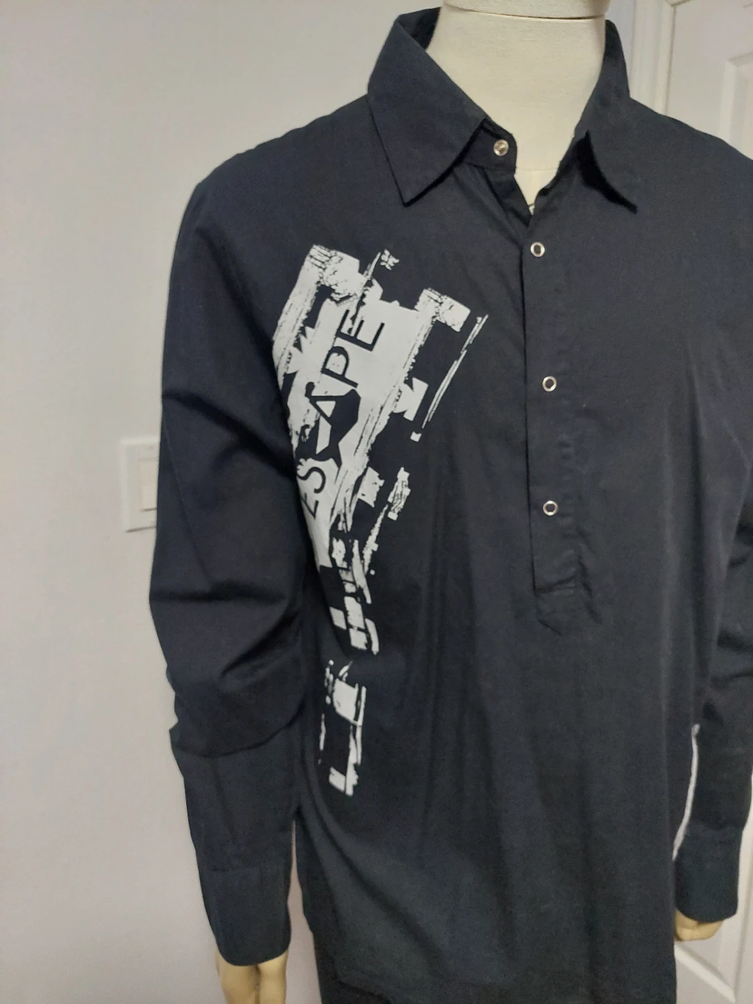 Buffalo David Bitton Men's Black Escape Graphic Shirt M/M 🏆 - photo 5