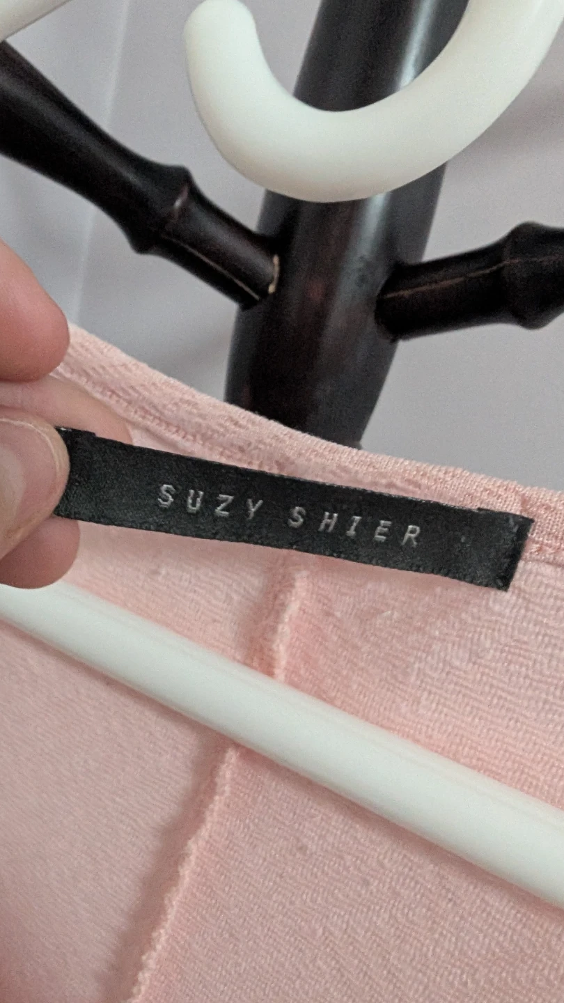 🏆 Suzy Shier Pink Textured Peplum Top - photo 3