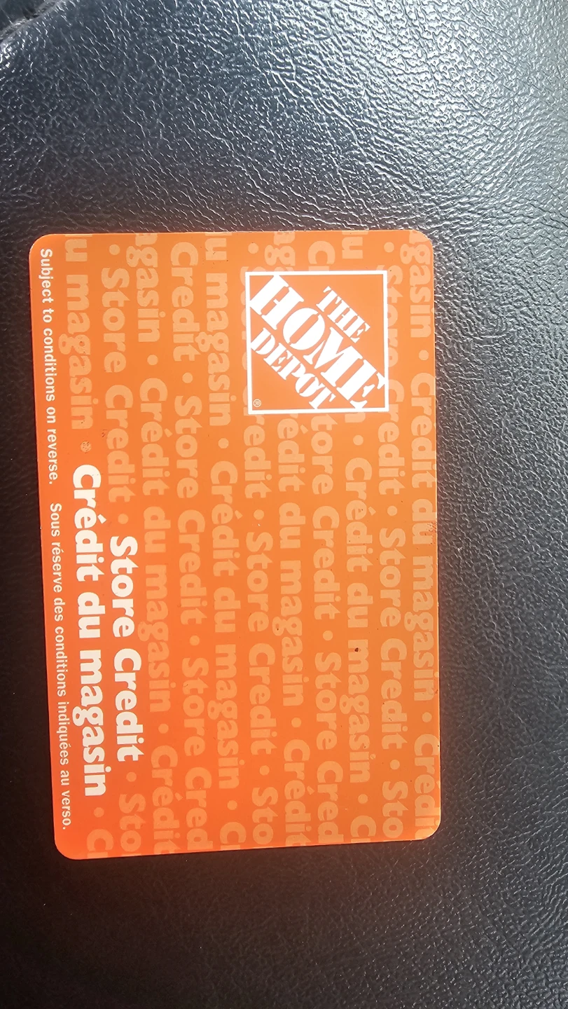 The Home Depot Store credit. $155 for $100