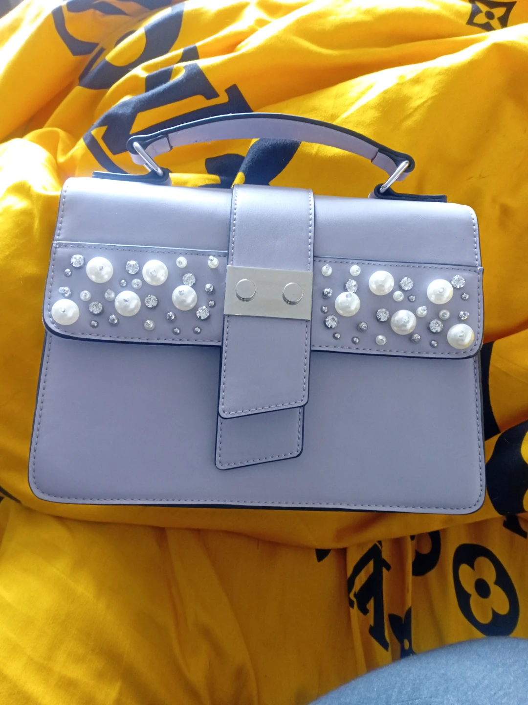 Call It Spring Lilac shoulder bag with pearls and rhinestones - photo 2