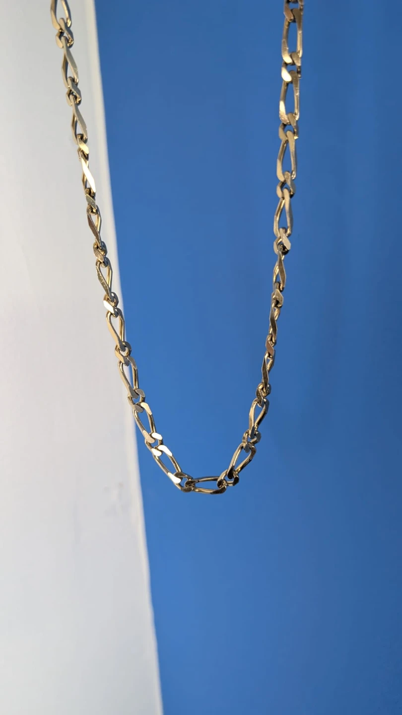 Men's Gold toned Figaro Chain Necklace - photo 3