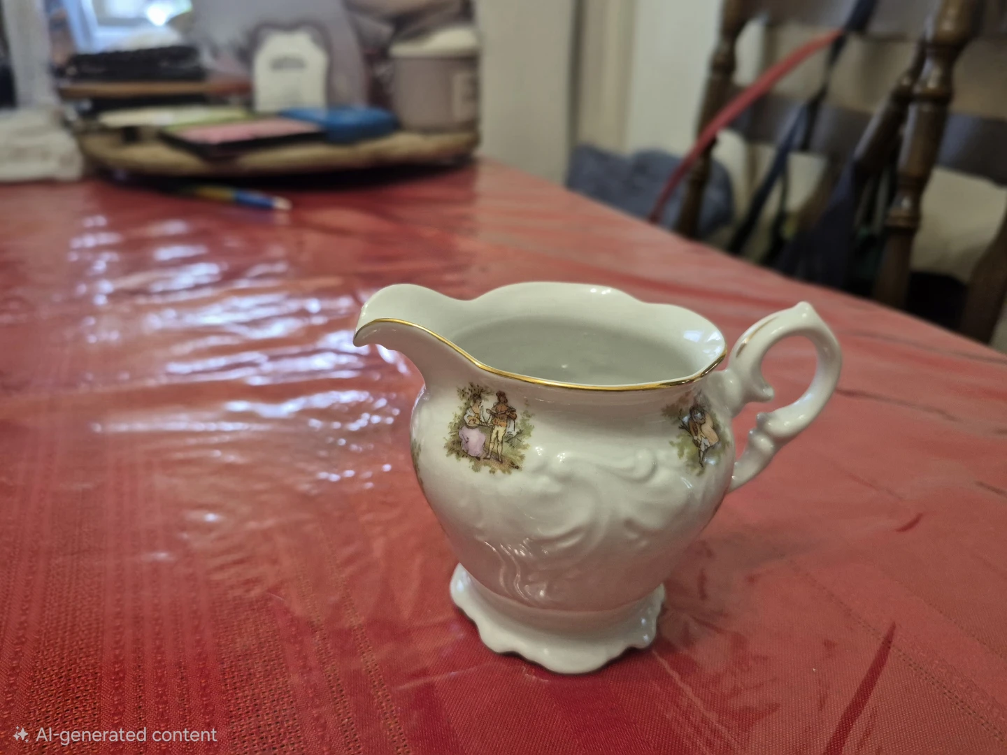Vintage White Porcelain Tea Set with Floral Design - photo 3