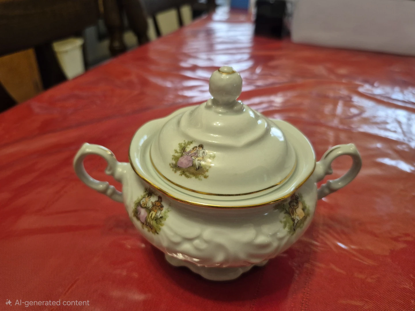 Vintage White Porcelain Tea Set with Floral Design - photo 4