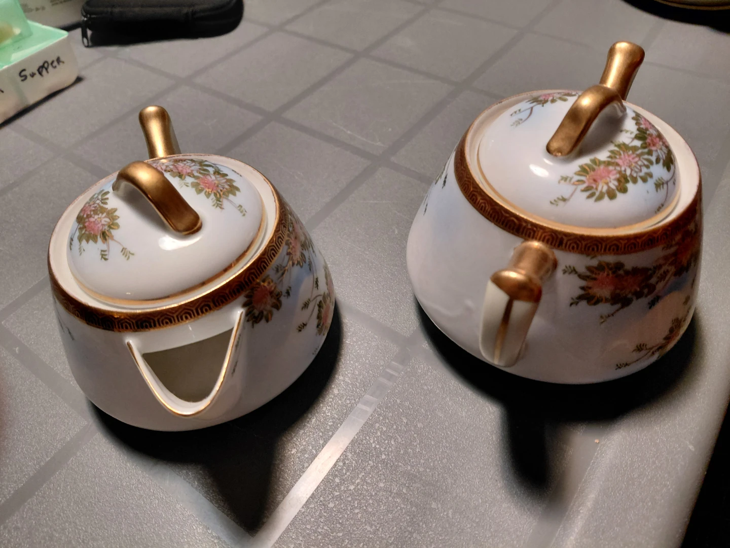 Vintage Japanese Teapot, cups with saucers and plates - photo 5