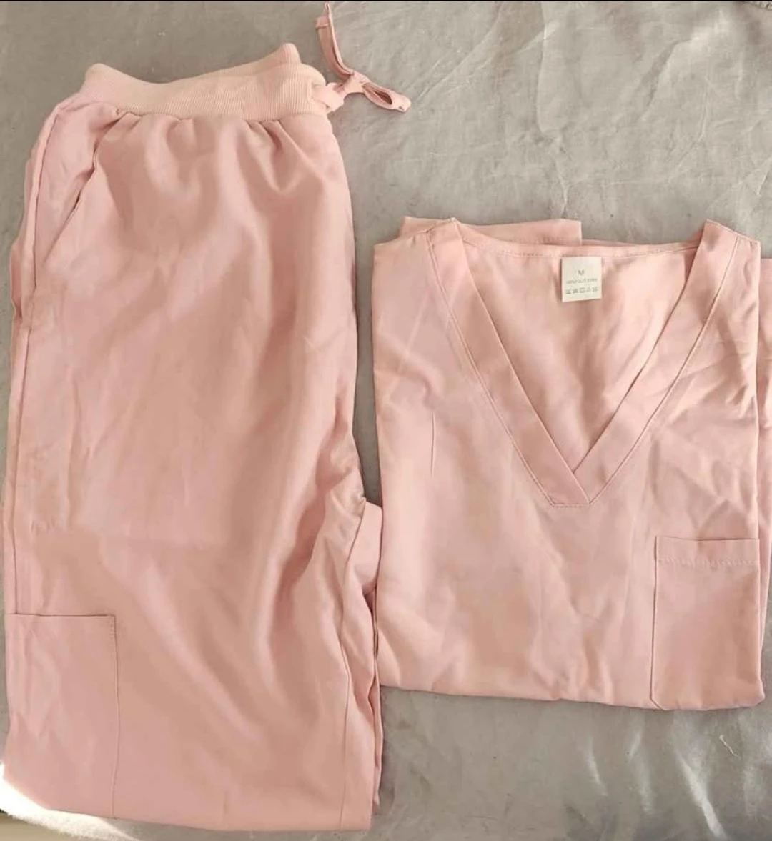 Women's Scrub Set - Pink, Size M - photo 2