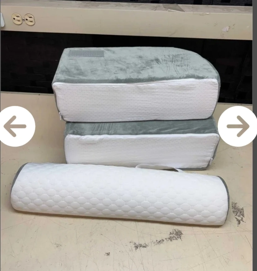 Grey Bed Wedge Pillow with Headrest - photo 3