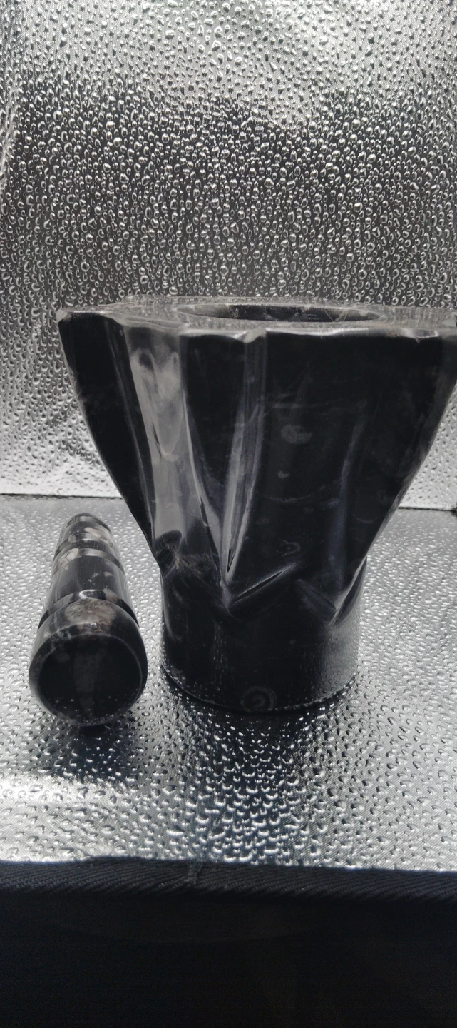 Black Stone Mortar and Pestle Orthoceras - photo 4
