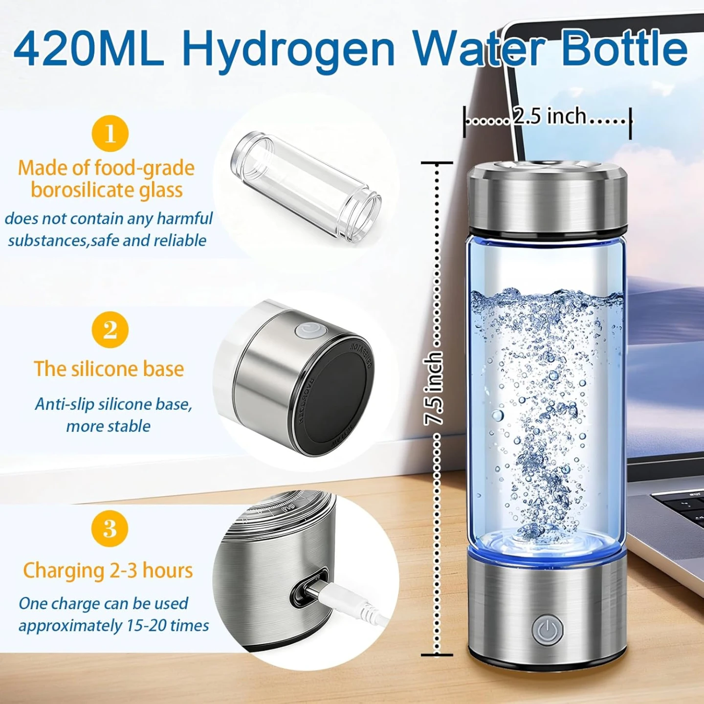 NEW Portable Hydrogen Water bottle - photo 3