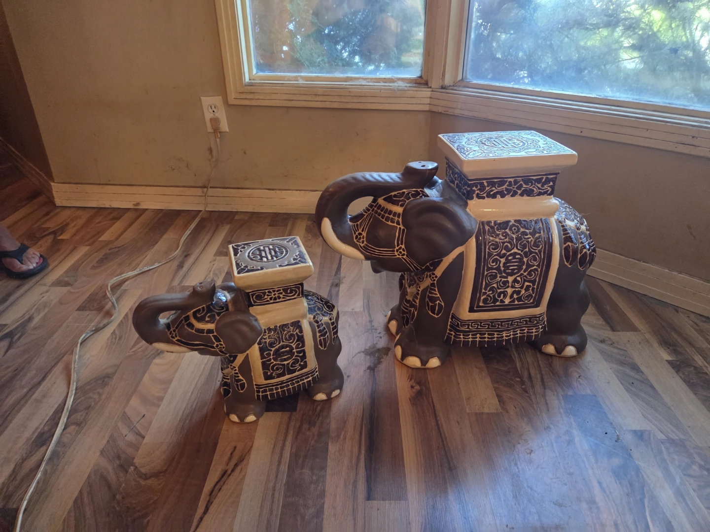 Elephant Plant Stands Set of 2