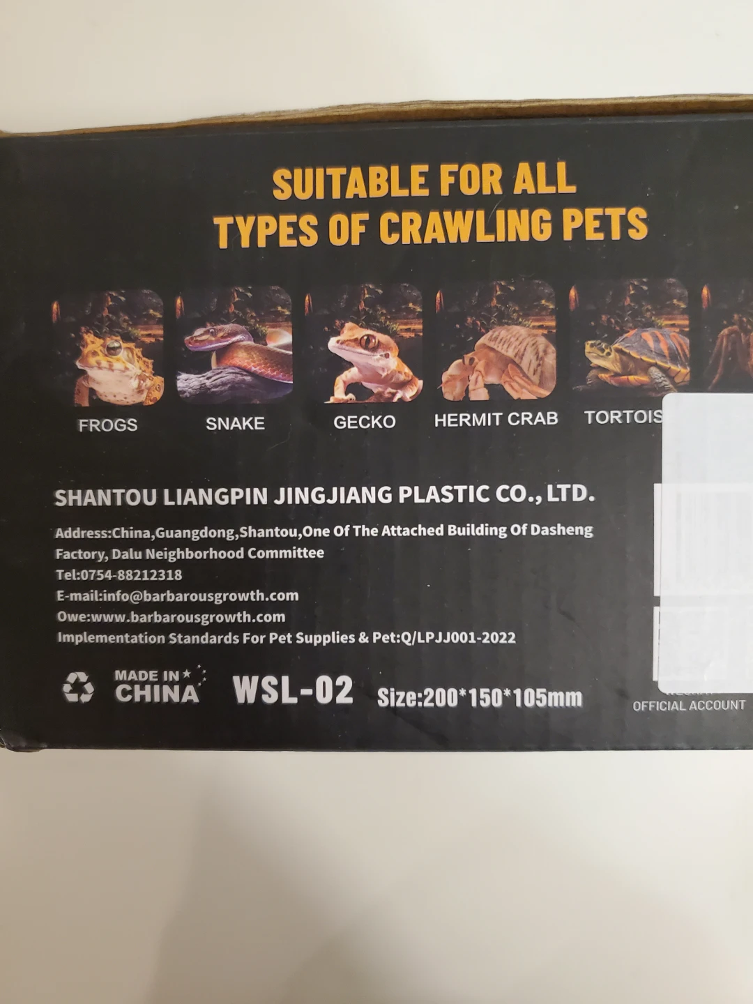 Barbarous Growth Crawling Pet Breeding Box WSL-02...New - photo 3