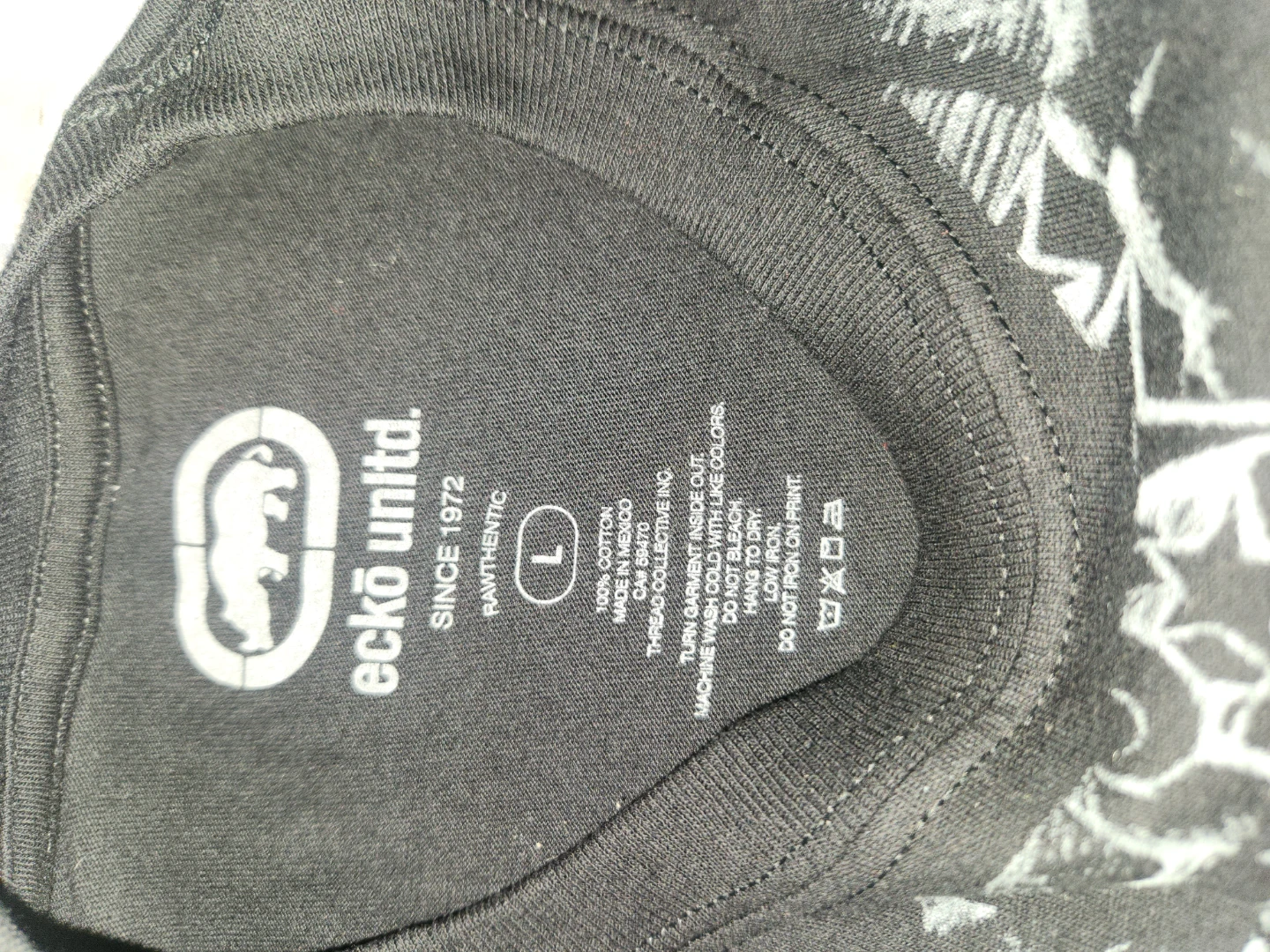 Ecko Unltd. Black Graphic T-Shirt Size L - photo 3