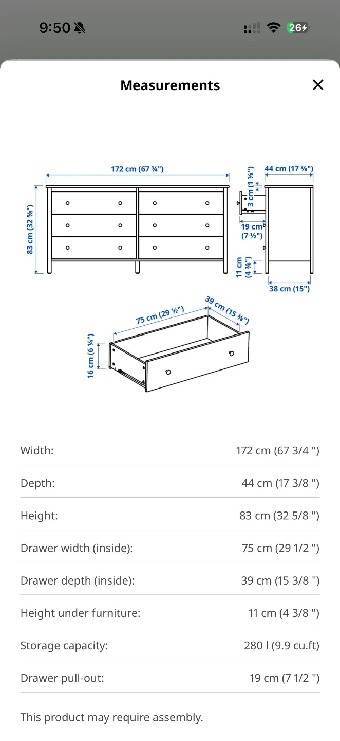 IKEA KOPPANG 6-drawer Dresser - photo 4