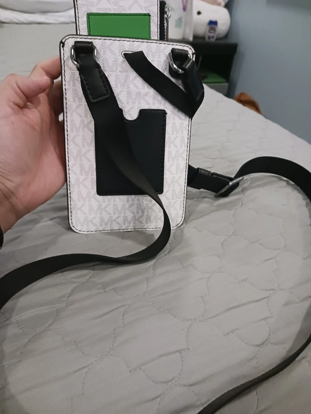 Michael Kors White Monogram Phone Crossbody Bag - photo 4