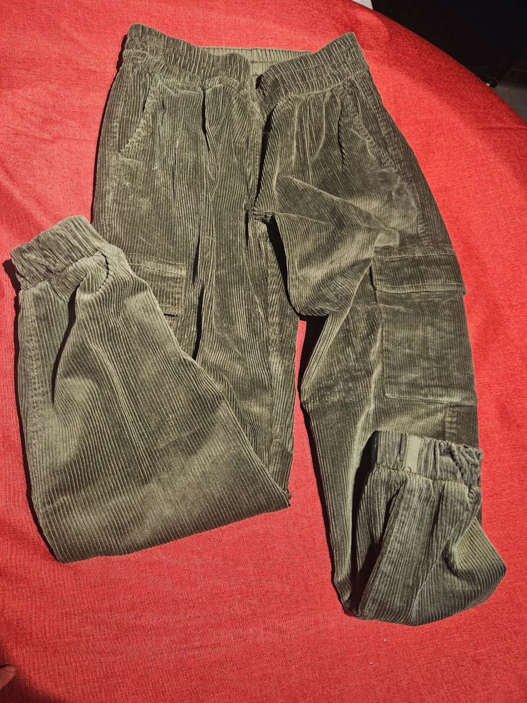 Roots Corduroy Button-Up Shirt and Cargo Pants Set - XS/TP & S/P