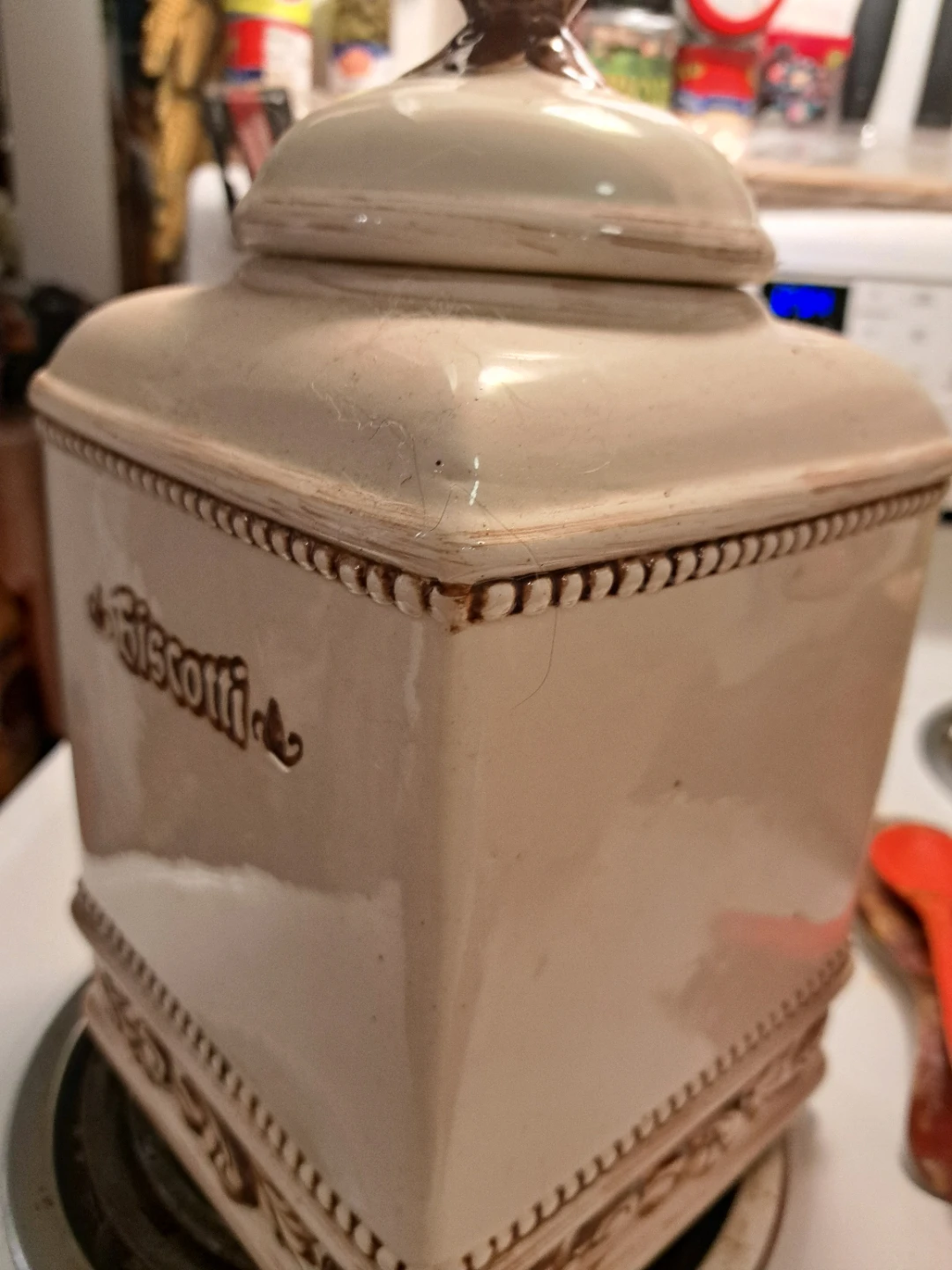 Biscotti Jar Ceramic Kitchen Canister - photo 3