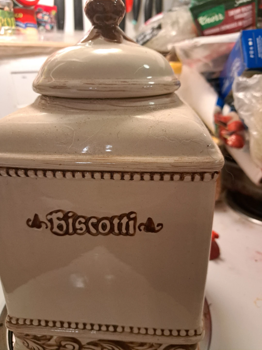 Biscotti Jar Ceramic Kitchen Canister - photo 5