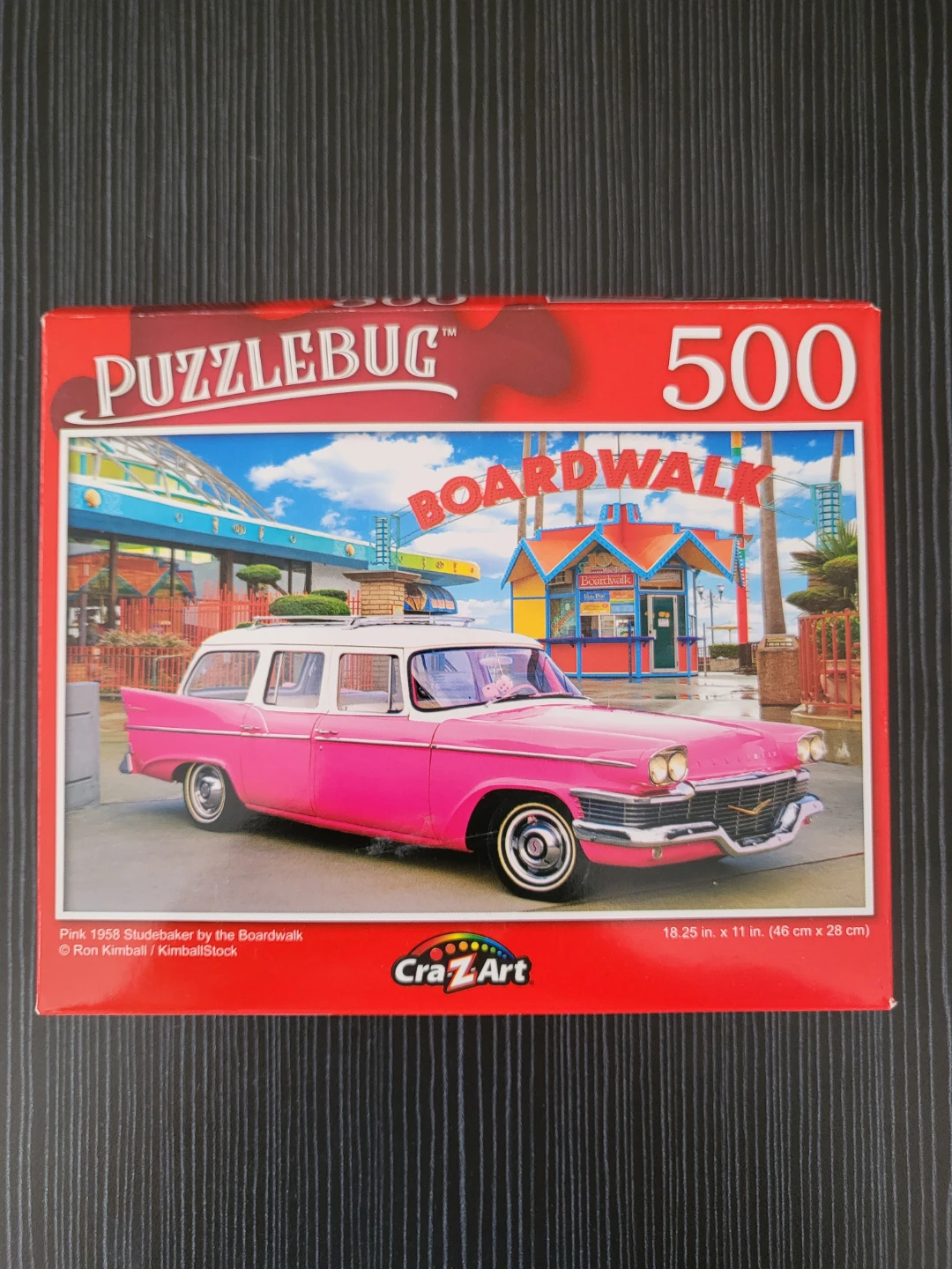 500 Piece Puzzle - Pink 1958 Studebaker