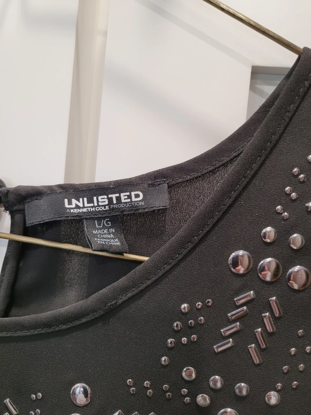 Unlisted Kenneth Cole Women's Black Studded Top - photo 2