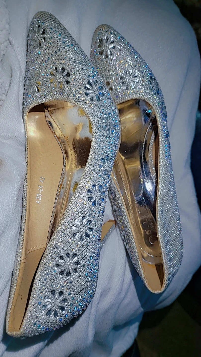 Sparkly Silver Heels SIZE 42 - photo 2