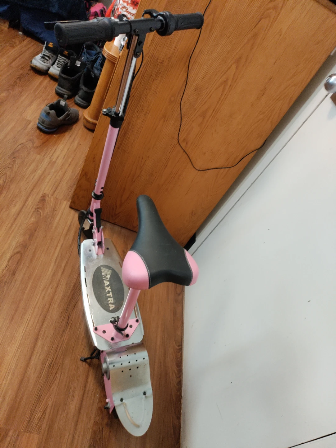 Pink Maxtra Electric Scooter with Seat