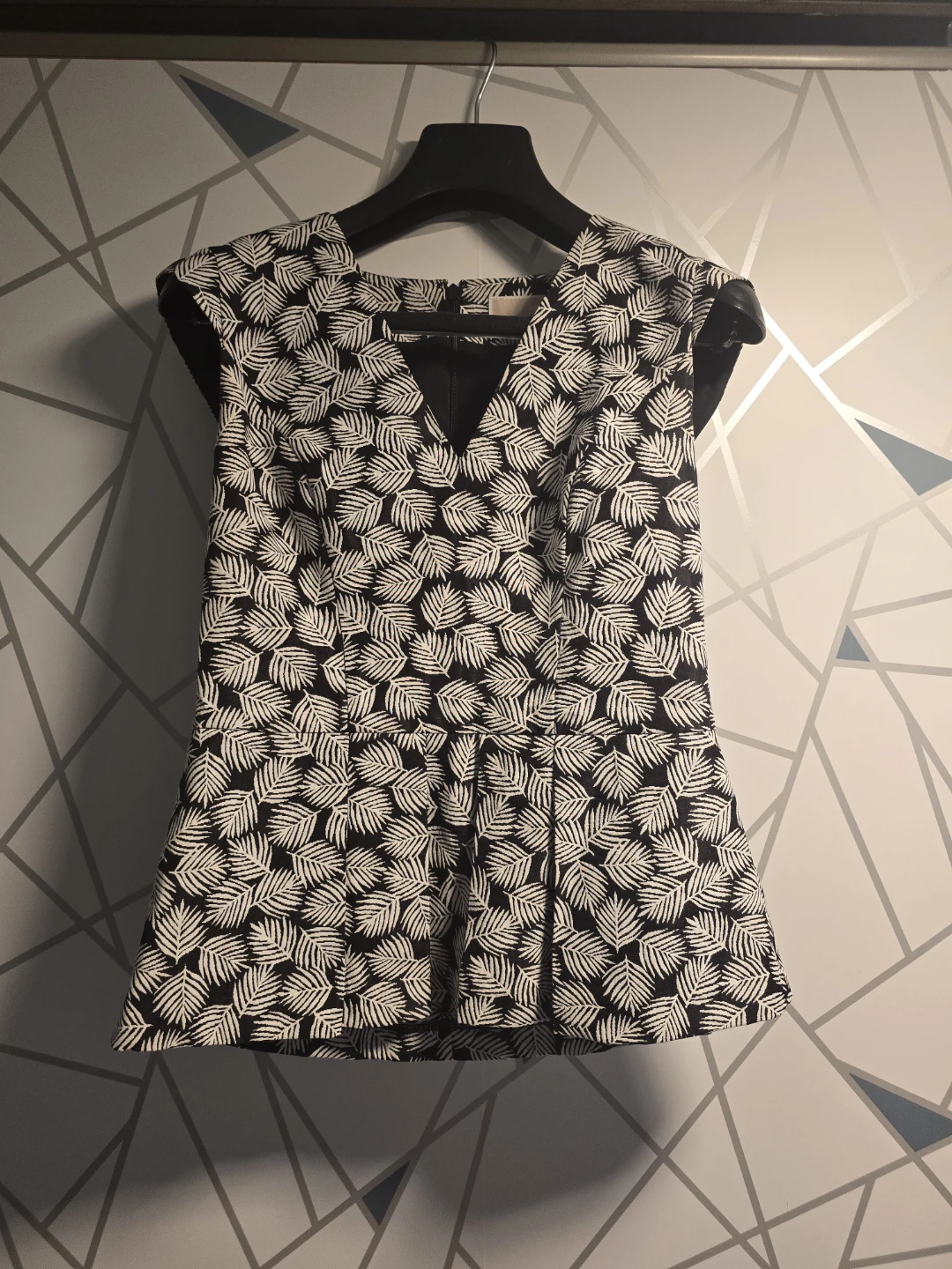MICHAEL Michael Kors peplum top black and white