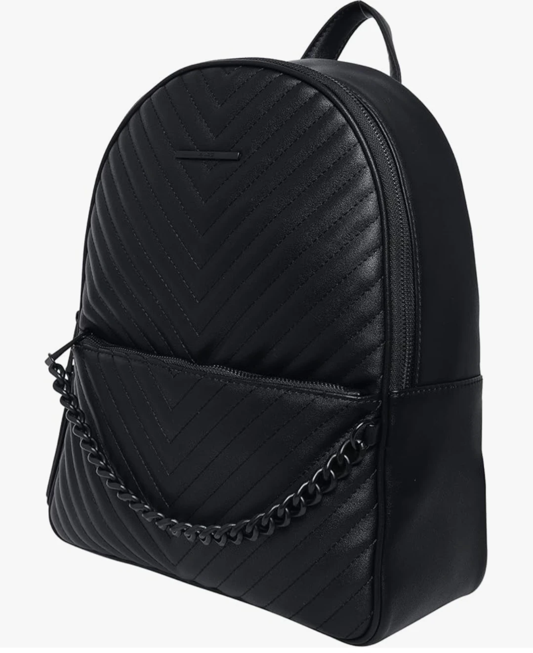 ALDO Black Quilted Chain Detail Backpack - photo 2