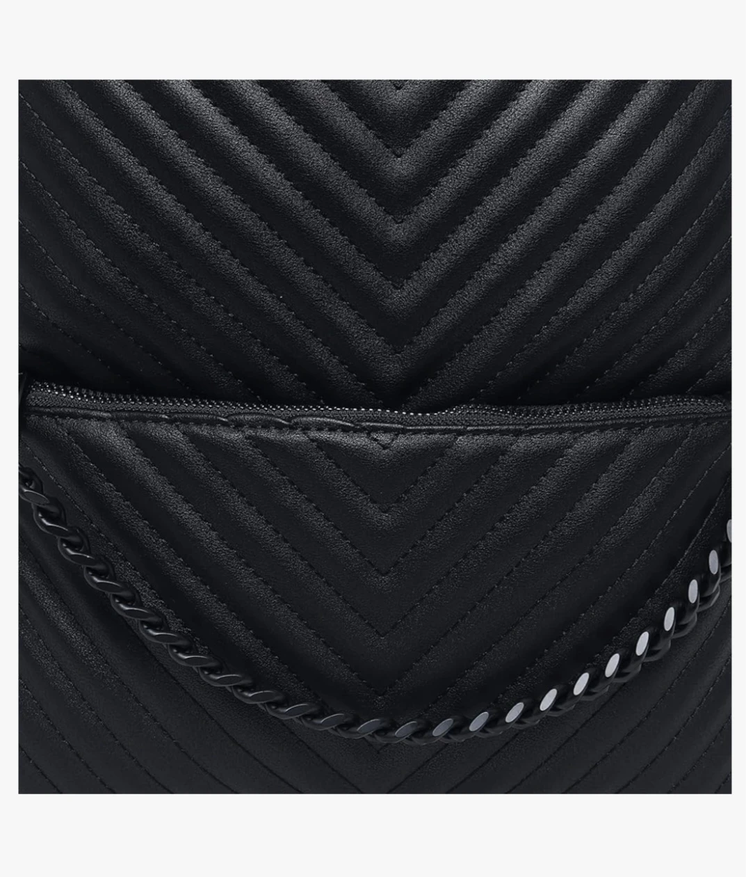 ALDO Black Quilted Chain Detail Backpack - photo 5
