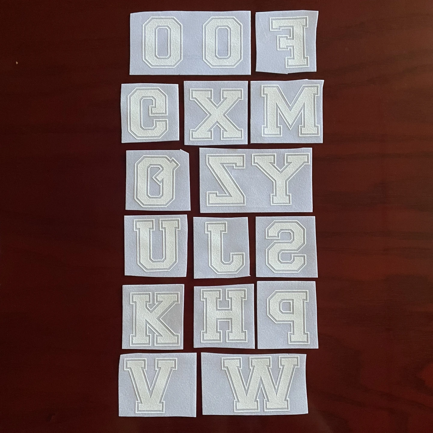 Assorted White Iron On Athletic Letters 🏆 - photo 3