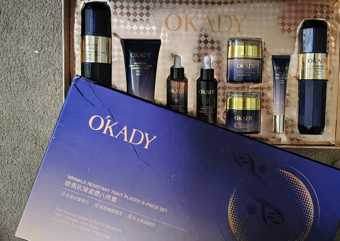 OKADY Wrinkle Resistant Tight Plastic 8-Piece Set