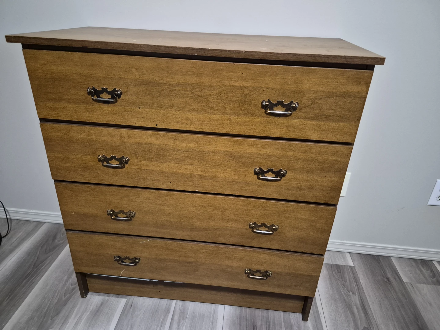 Wooden 4-Drawer Dresser