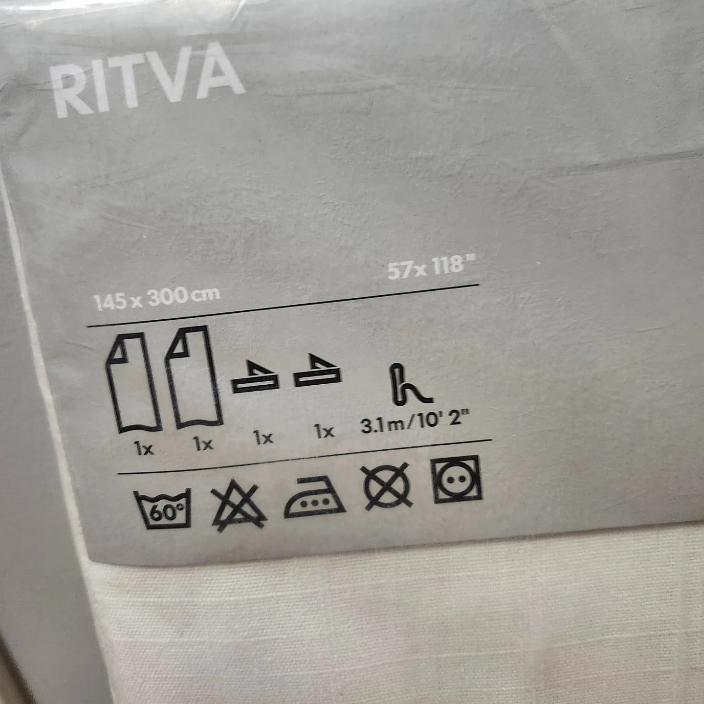 New IKEA RITVA 100% COTTON CURTAINS. - photo 3