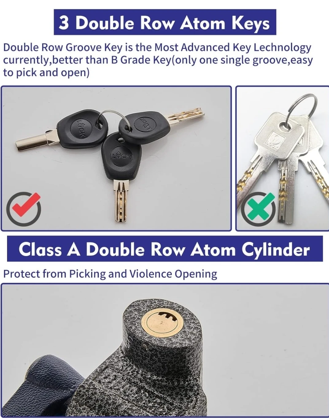 DODOMES Steering Wheel Lock Anti-Theft Device - photo 4