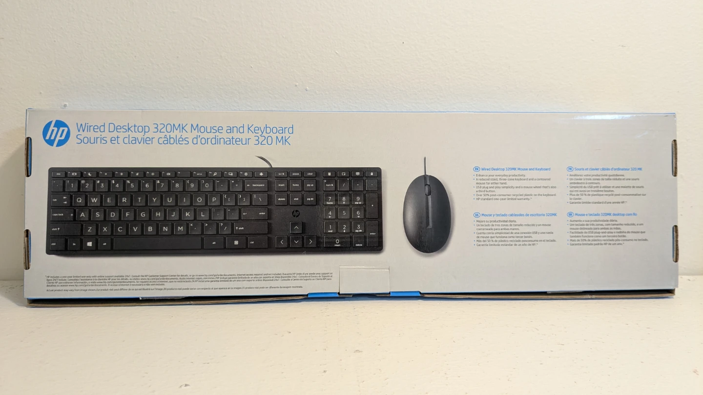 HP Wired Desktop 320MK Mouse and Keyboard Combo