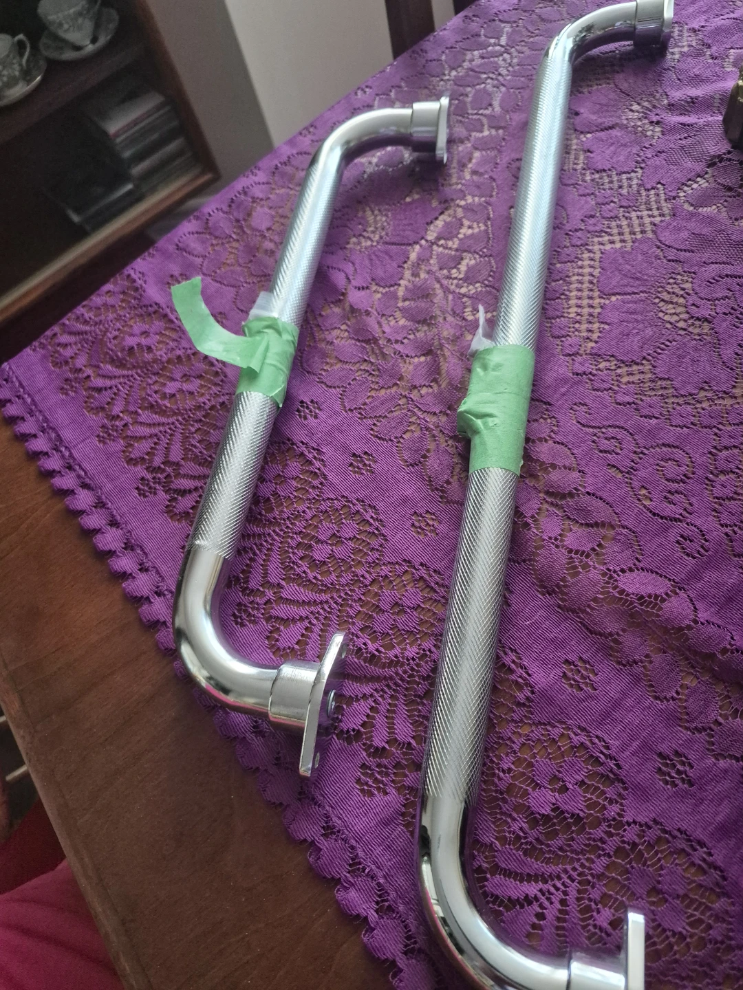 Set of 2 Chrome Grab Bars