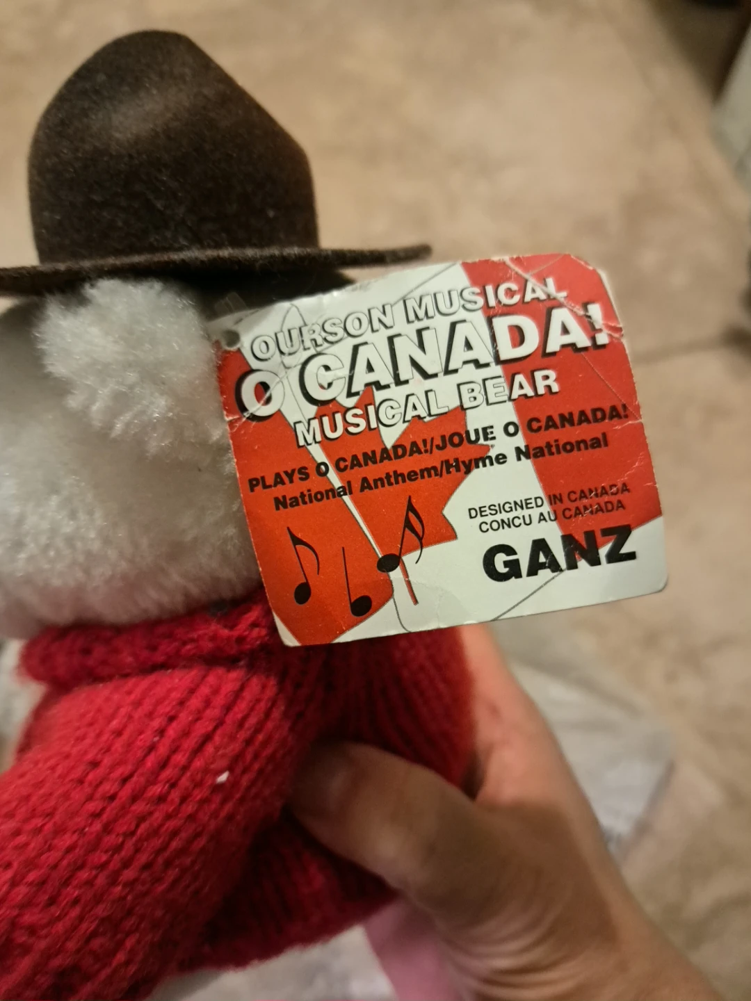 Vintage 1993 Ganz Wind Up Music Terry Bear - photo 3