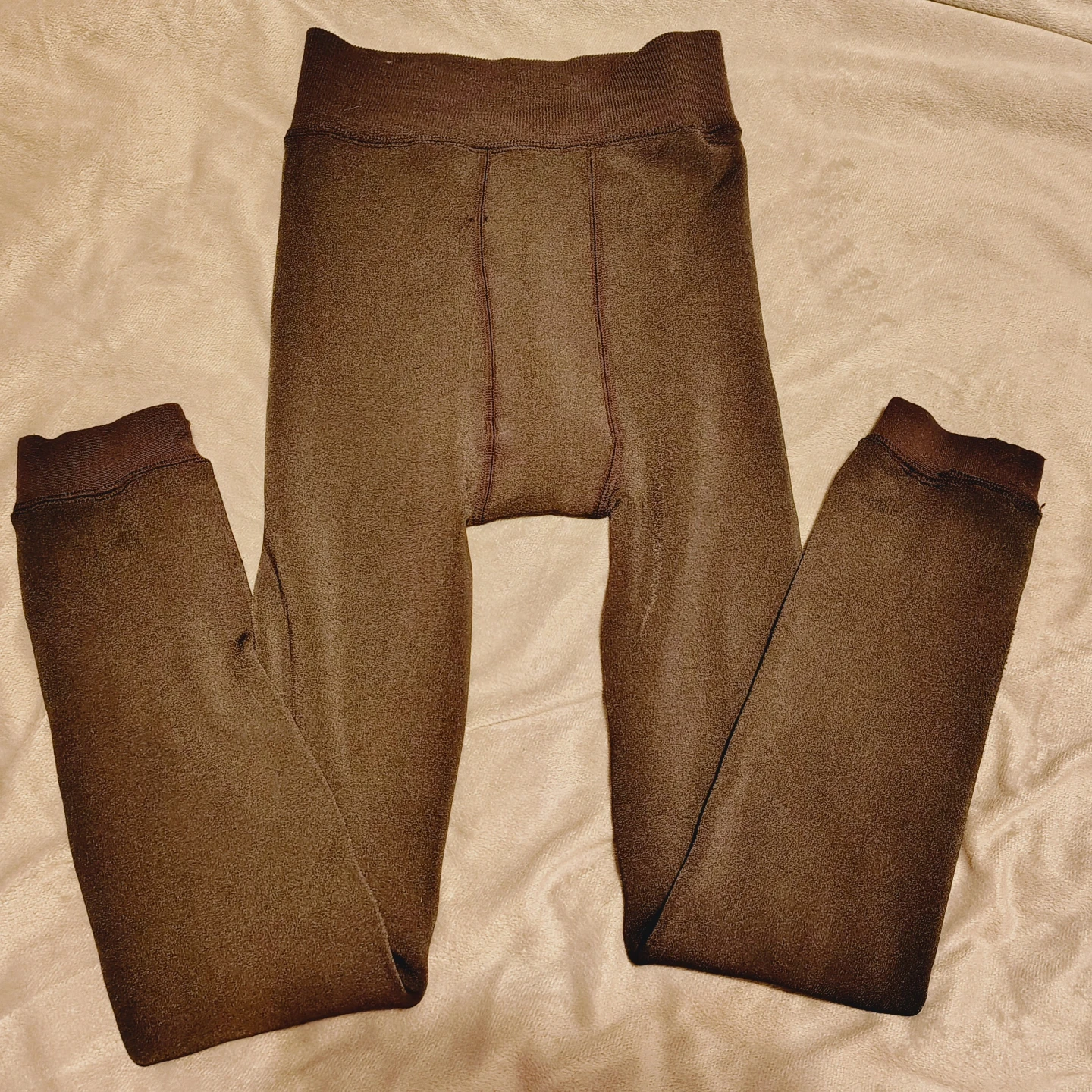 Grey Fleece-lined Tights Xs