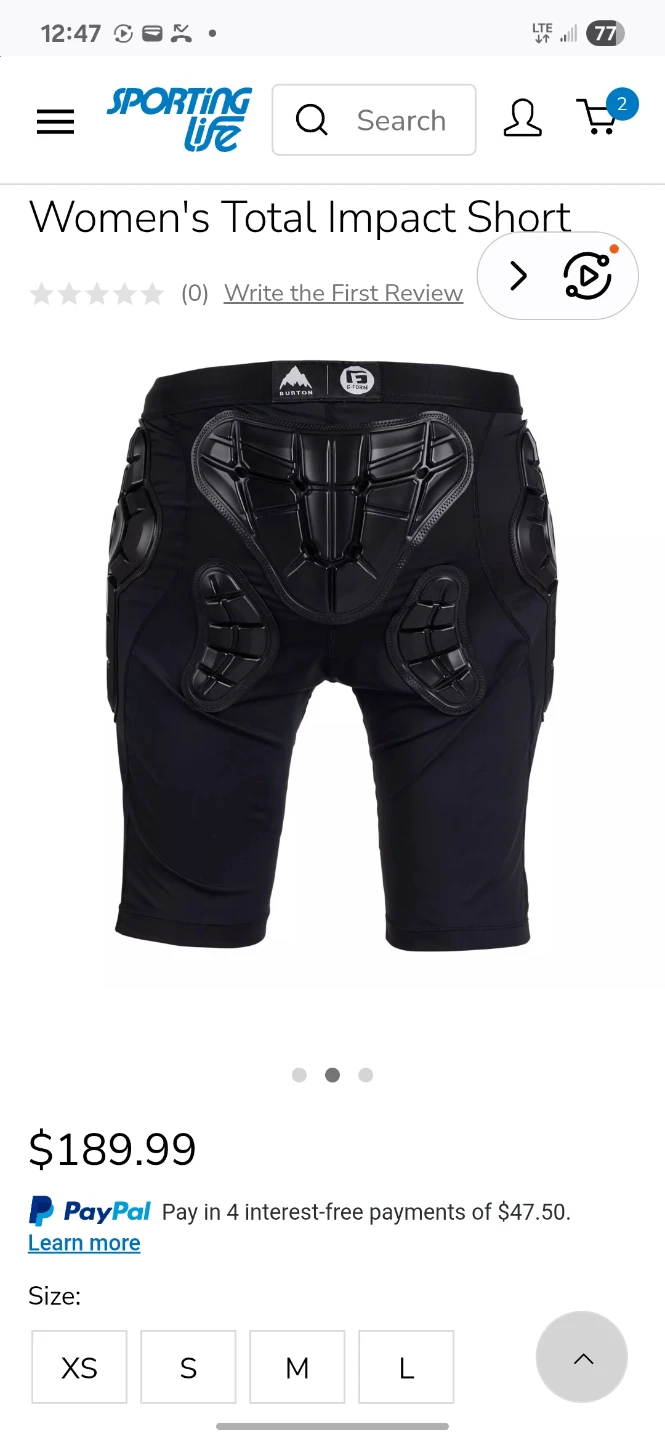 New Burton Women's Total Impact Short - Black, Size M - photo 4