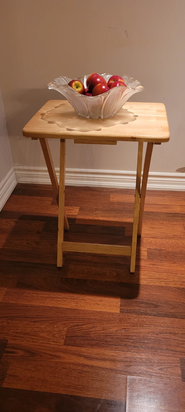 Wooden Folding Tray Table - photo 2
