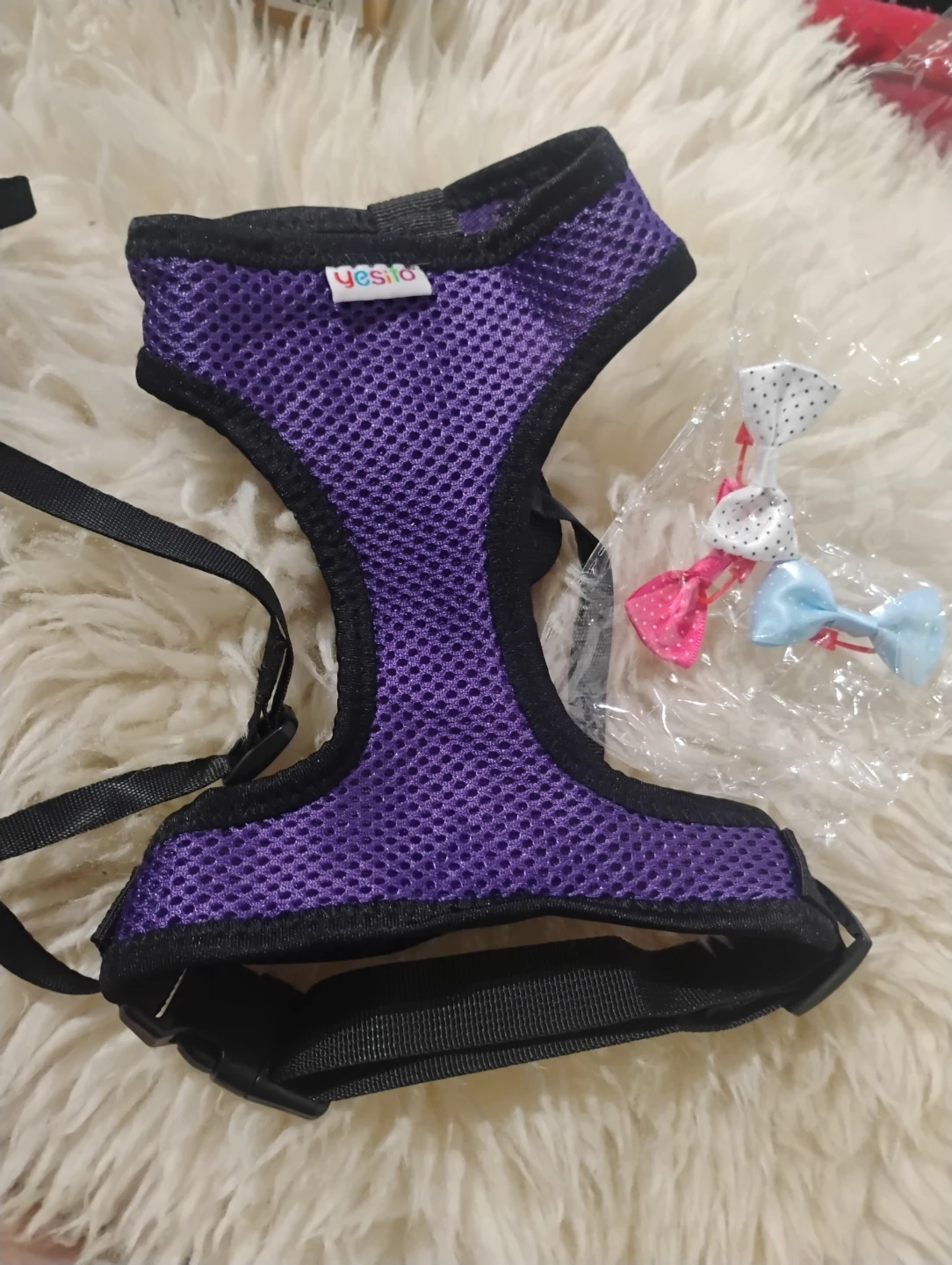 Yesito Dog Harness, Purple Mesh, Size M - photo 5