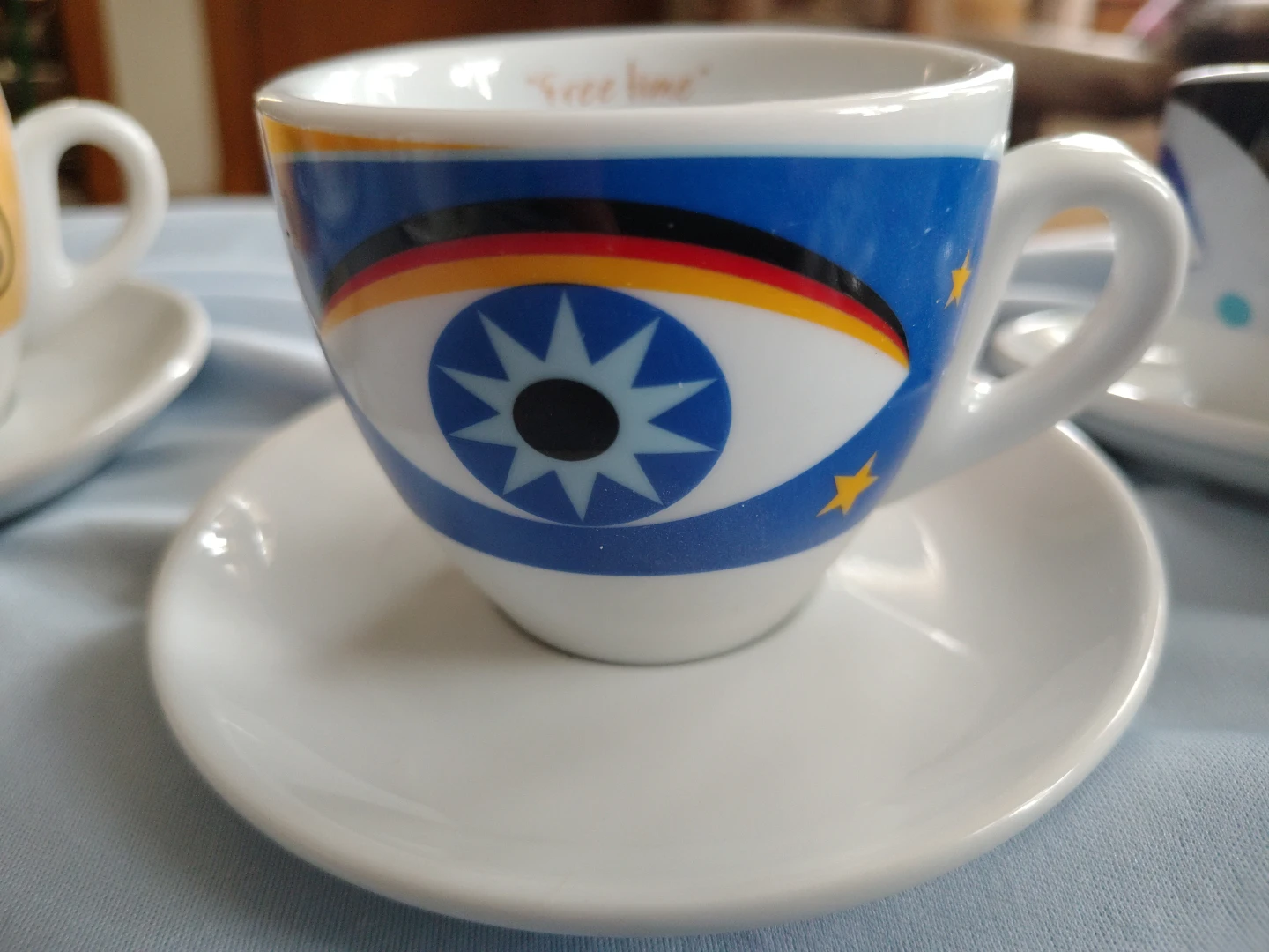 Set of 6 Espresso Cups and Saucers with Artistic Designs - photo 4