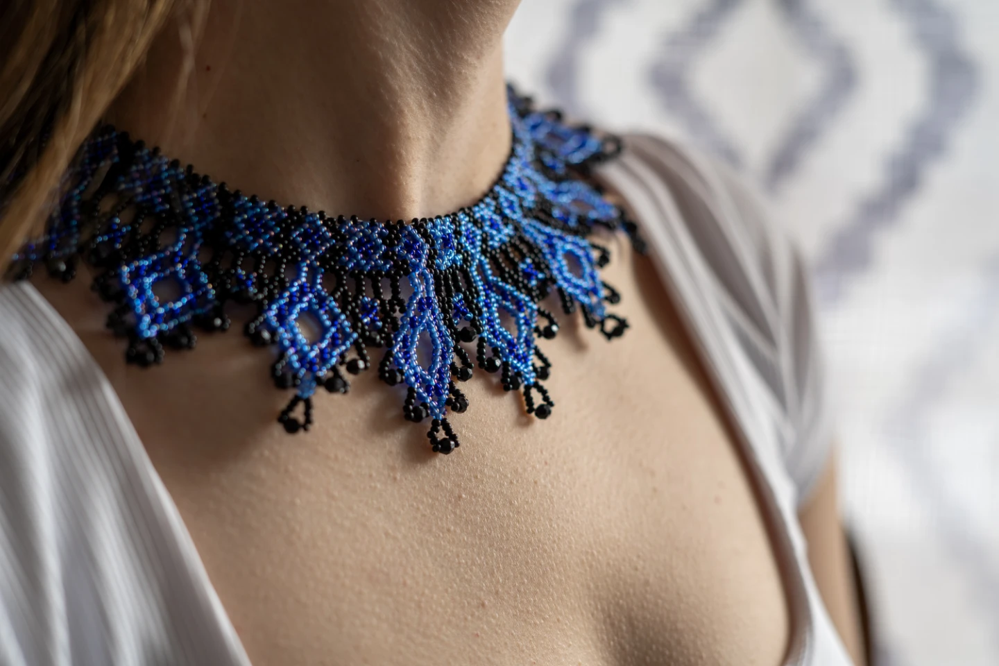 Handmade Beaded Statement Necklace