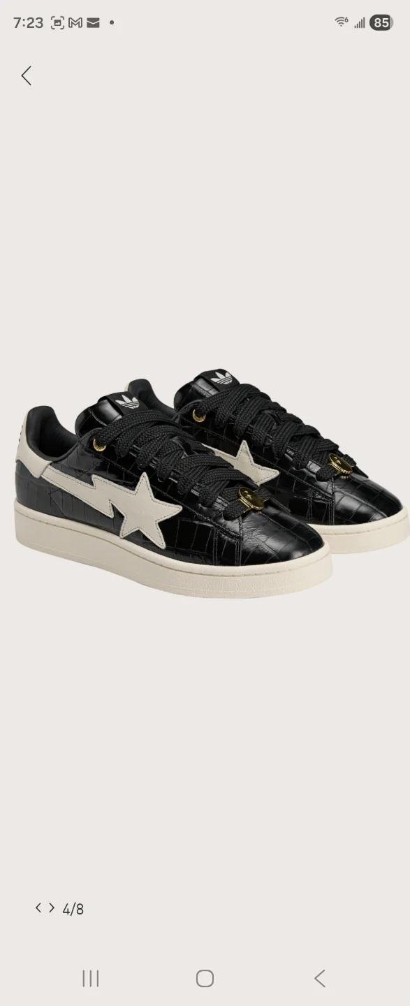BAPE STA "Croc" Black White Sneakers - photo 4