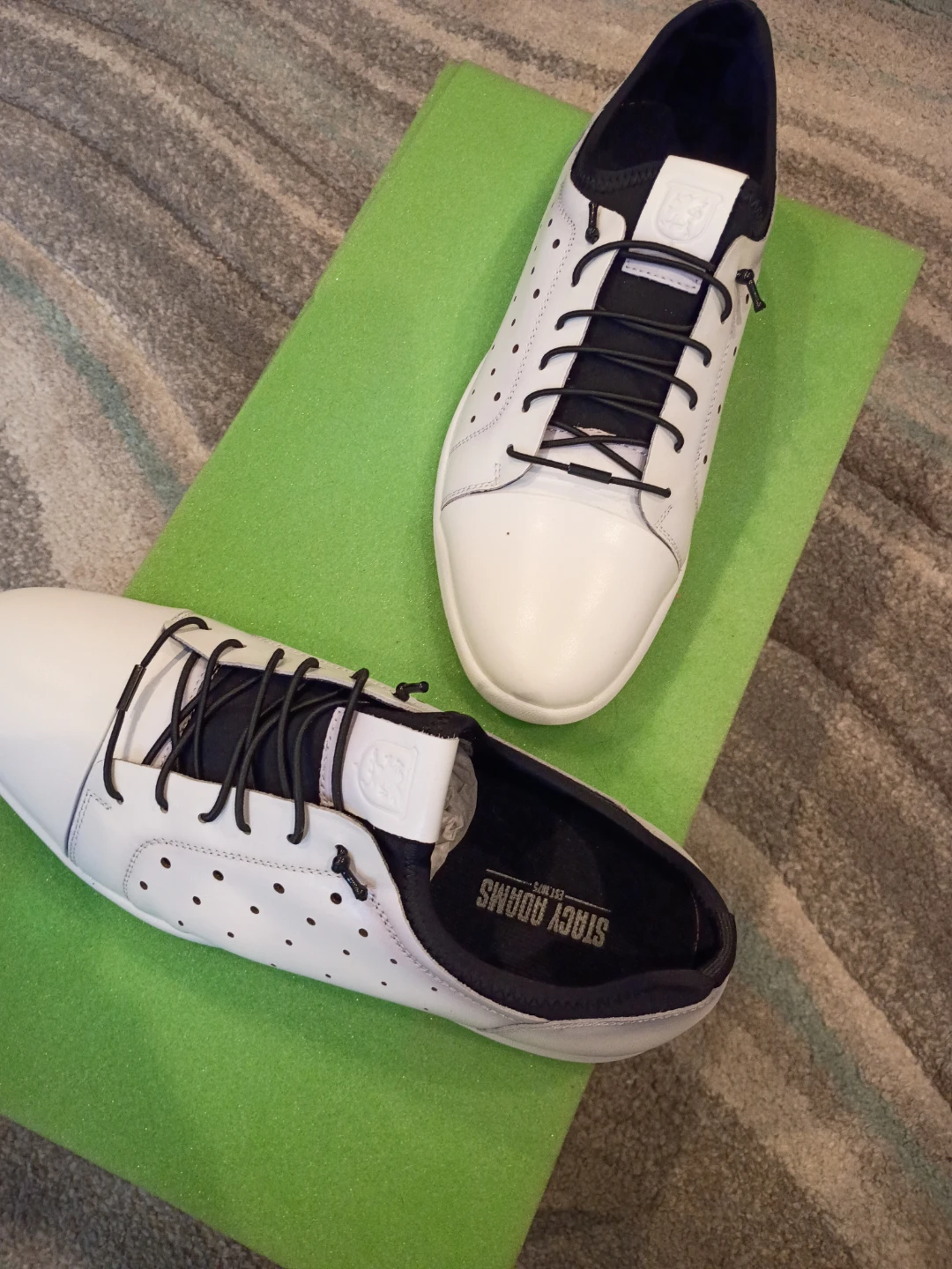 Stacy Adams White Leather Sneakers