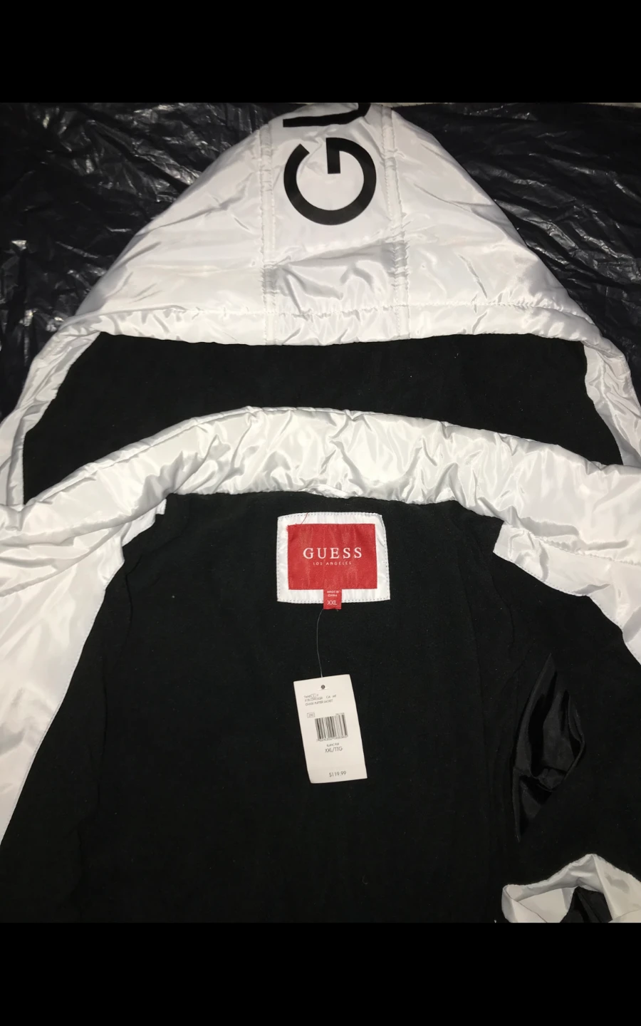 Guess Puffer Jacket - White - Size XXL - photo 4