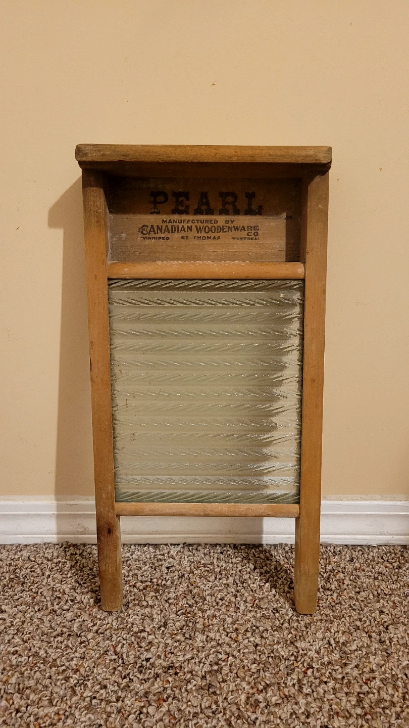 Antique Glass Washboard